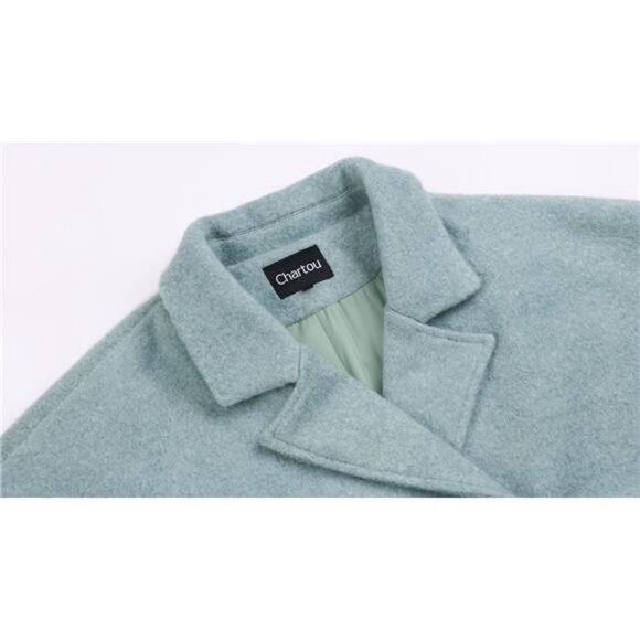 Women Oversized Long Winter Coats Warm Blue - Picture 2 of 6